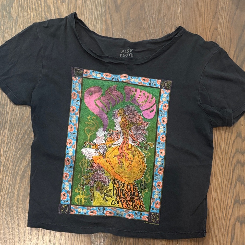 Pink Floyd Black Tee with Colorful Graphic